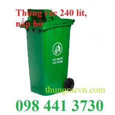 Thùng rác nhựa 240 Lít  nắp hở 