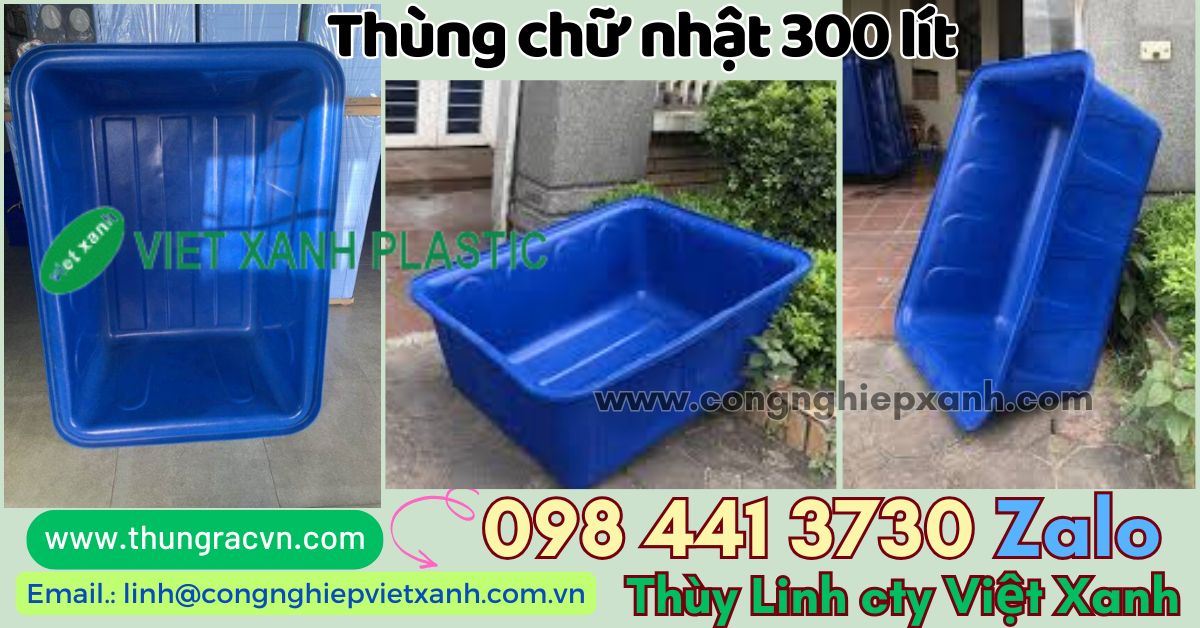 Thùng nhựa 300 lít