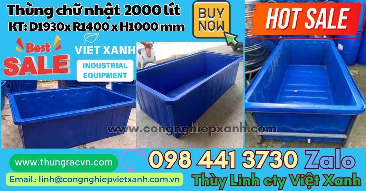 Thùng nhựa 2000 lít