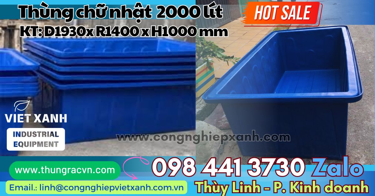 Thùng nhựa 2000 lít