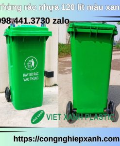 Thùng rác nhựa 120 lít nhập khẩu