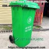 Thùng đựng rác 120 lít màu xanh