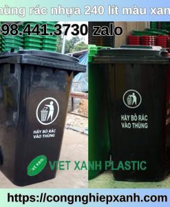 Thùng đựng rác 240 lít màu đen