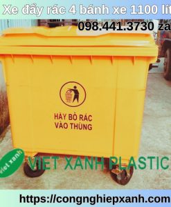 Xe-day-rac-nhua-1100-lit-mau-vang