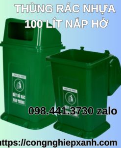 Thung-rac-nhua-100-lit-nap-ho-xanh