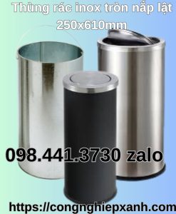 thung-rac-inox-nap-lat-tron-250x610mm