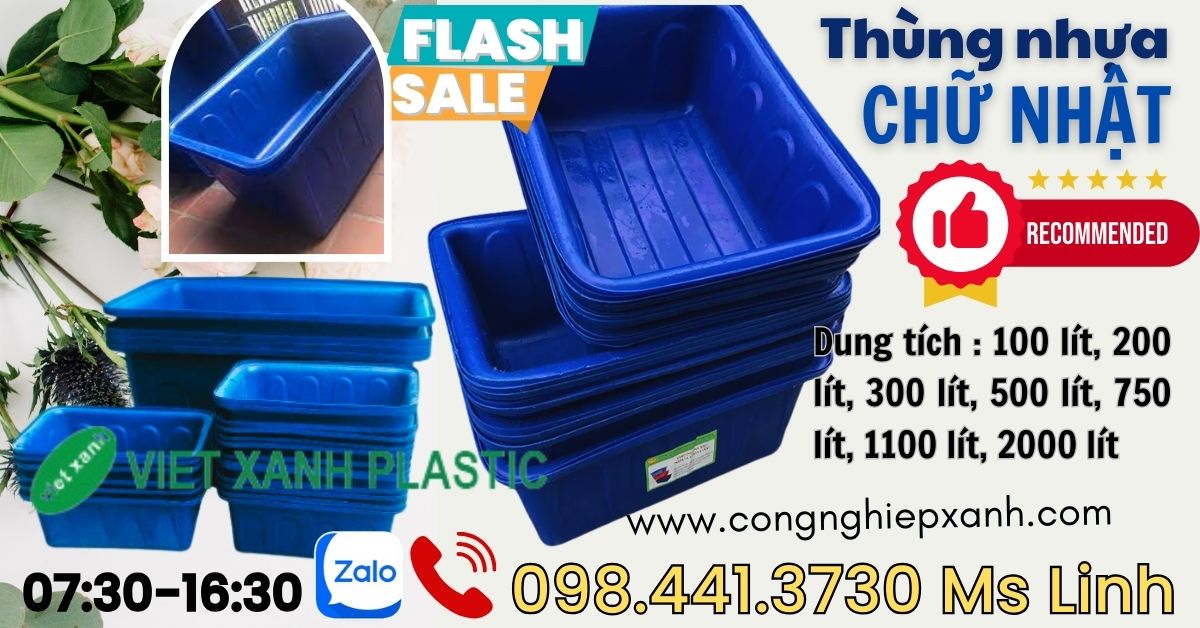 Các kích thước thùng nhựa