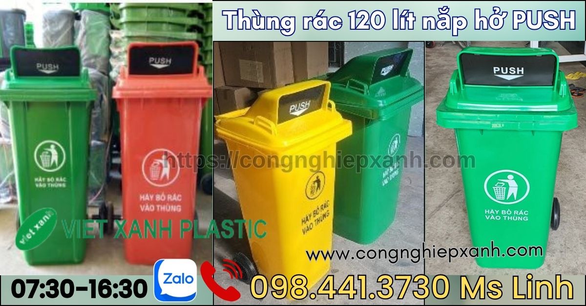 Thùng rác nhựa 120 lít và 240 lít