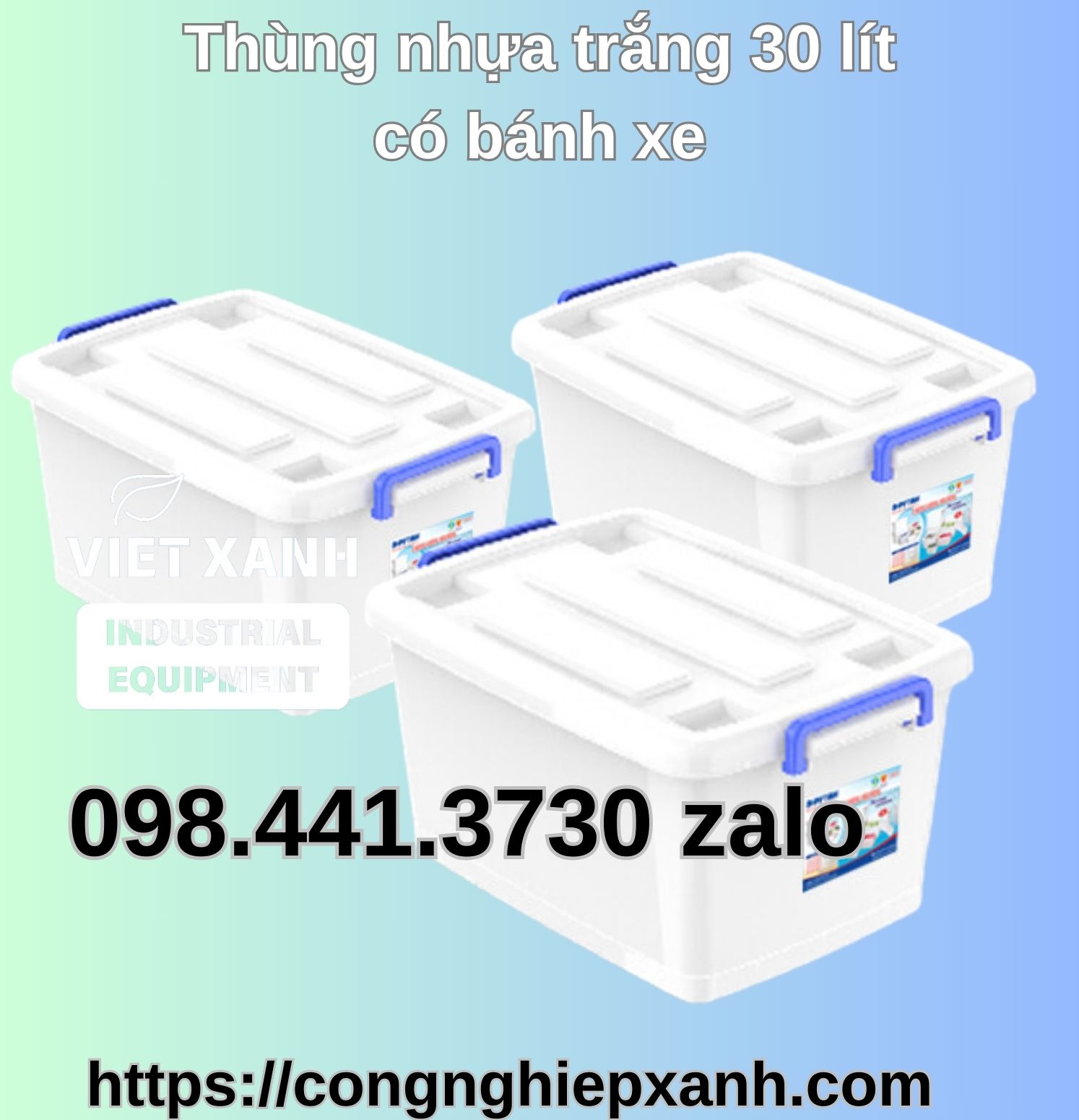 Thùng nhựa trắng 30 lít