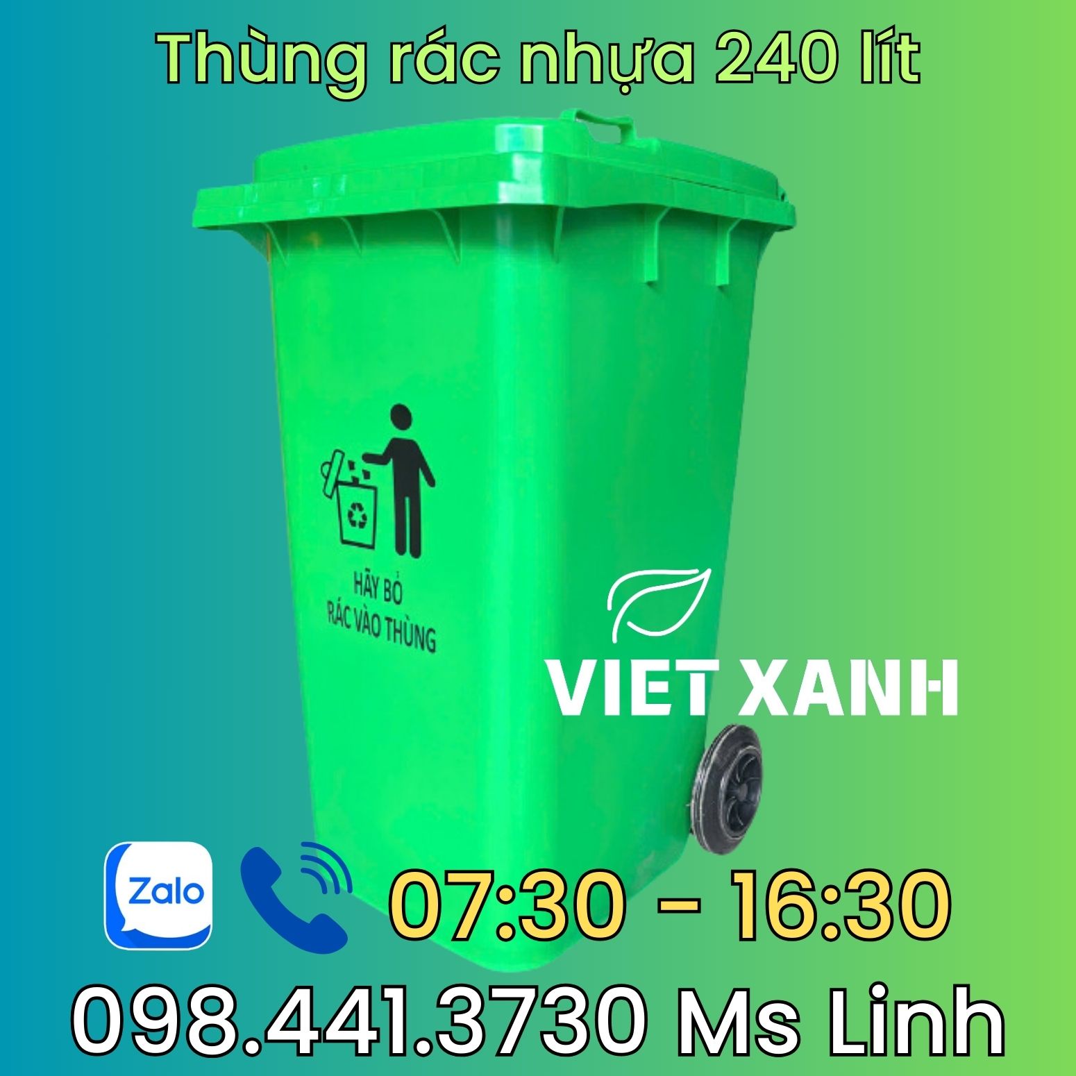Thùng rác nhựa 240L